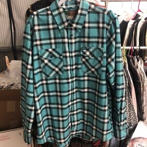DIXXON “Cancun” long sleeve button down flannel shirt men’s large EUC